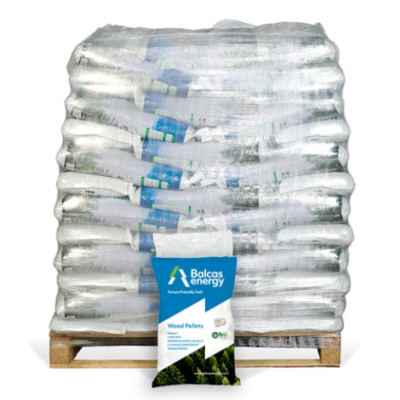 Balcas Energy Wood Pellets, 96 x 10Kg Bag (Full Pallet)